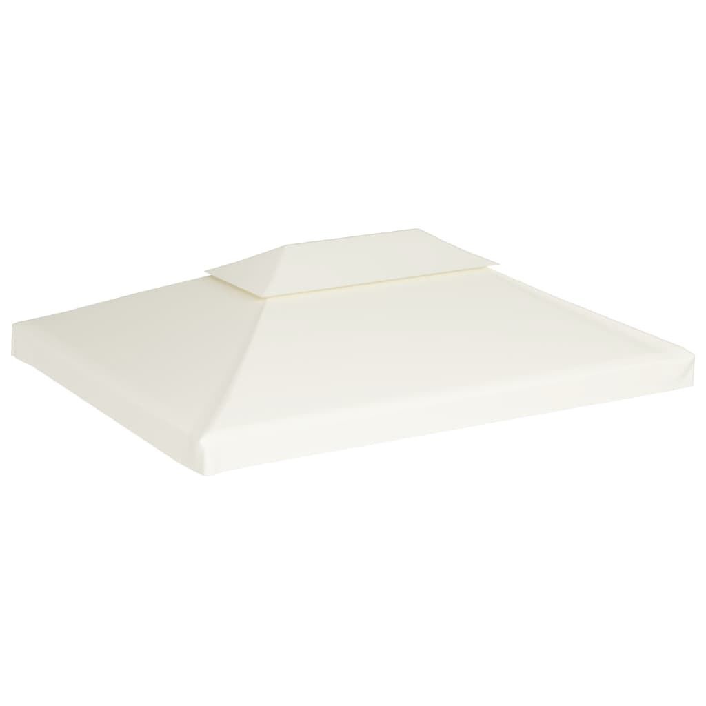 vidaXL Vervangend tentdoek prieel 310 g/m² 3x4 m crèmewit