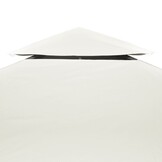 vidaXL Vervangend tentdoek prieel 310 g/m² 3x4 m crèmewit