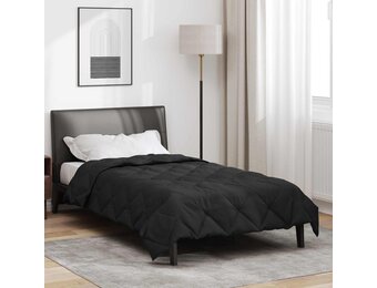 vidaXL Vol jaar dekbed Zwart 140 x 220 cm Microfiber
