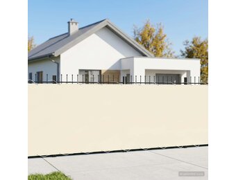 vidaXL Balkon Privacy Scherm 180 x 500 cm Polyester Crèmekleurig