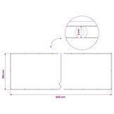 vidaXL Balkon Privacy Scherm 180 x 500 cm Polyester Crèmekleurig