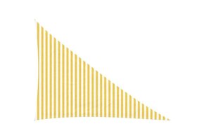 Zonnedoek Driehoek 3x4x5m HDPE Geel/Wit - 58% Korting