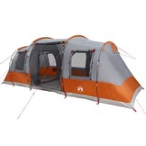 VidaXL Tunneltent voor 4 personen - Waterdicht, Grijs/Oranje - 35% Korting!