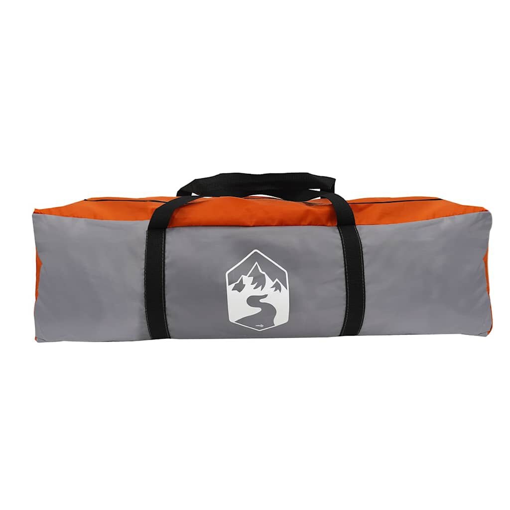 VidaXL Tunneltent voor 4 personen - Waterdicht, Grijs/Oranje - 35% Korting!
