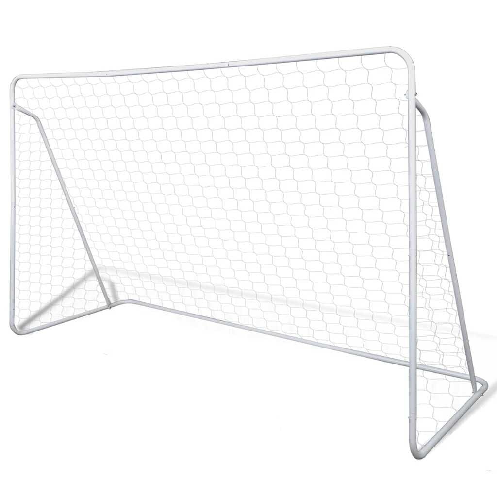 vidaXL Voetbaldoelset hoogwaardig 240x90x150 cm staal