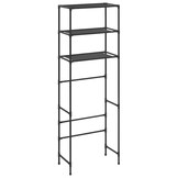 Opbergrek Boven Toilet, 3 Laags, 53x28x169 cm, Zwart - 32% Korting