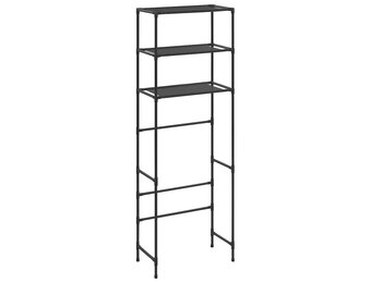 Opbergrek Boven Toilet, 3 Laags, 53x28x169 cm, Zwart - 32% Korting