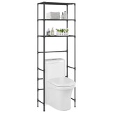 Opbergrek Boven Toilet, 3 Laags, 53x28x169 cm, Zwart - 32% Korting