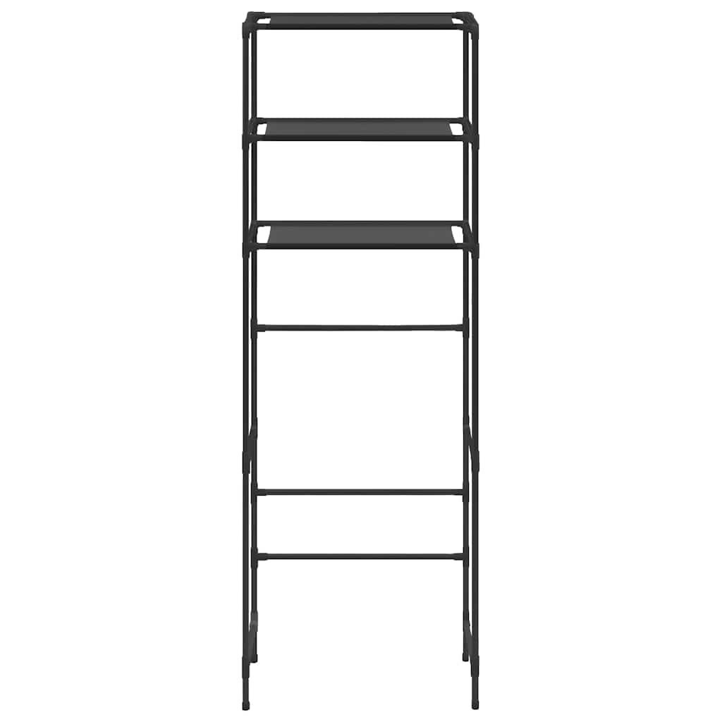 Opbergrek Boven Toilet, 3 Laags, 53x28x169 cm, Zwart - 32% Korting