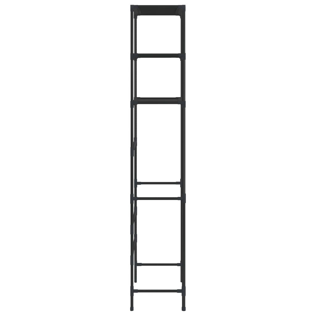 Opbergrek Boven Toilet, 3 Laags, 53x28x169 cm, Zwart - 32% Korting