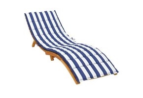Ligbedkussen Gestreept Oxford Stof Blauw/Wit - 33% Korting