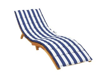 vidaXL Ligbedkussen gestreept oxford stof blauw en wit