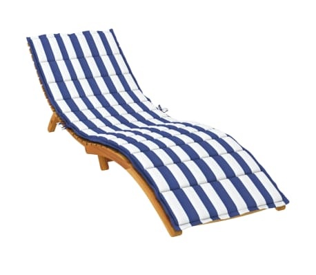 vidaXL Ligbedkussen gestreept oxford stof blauw en wit