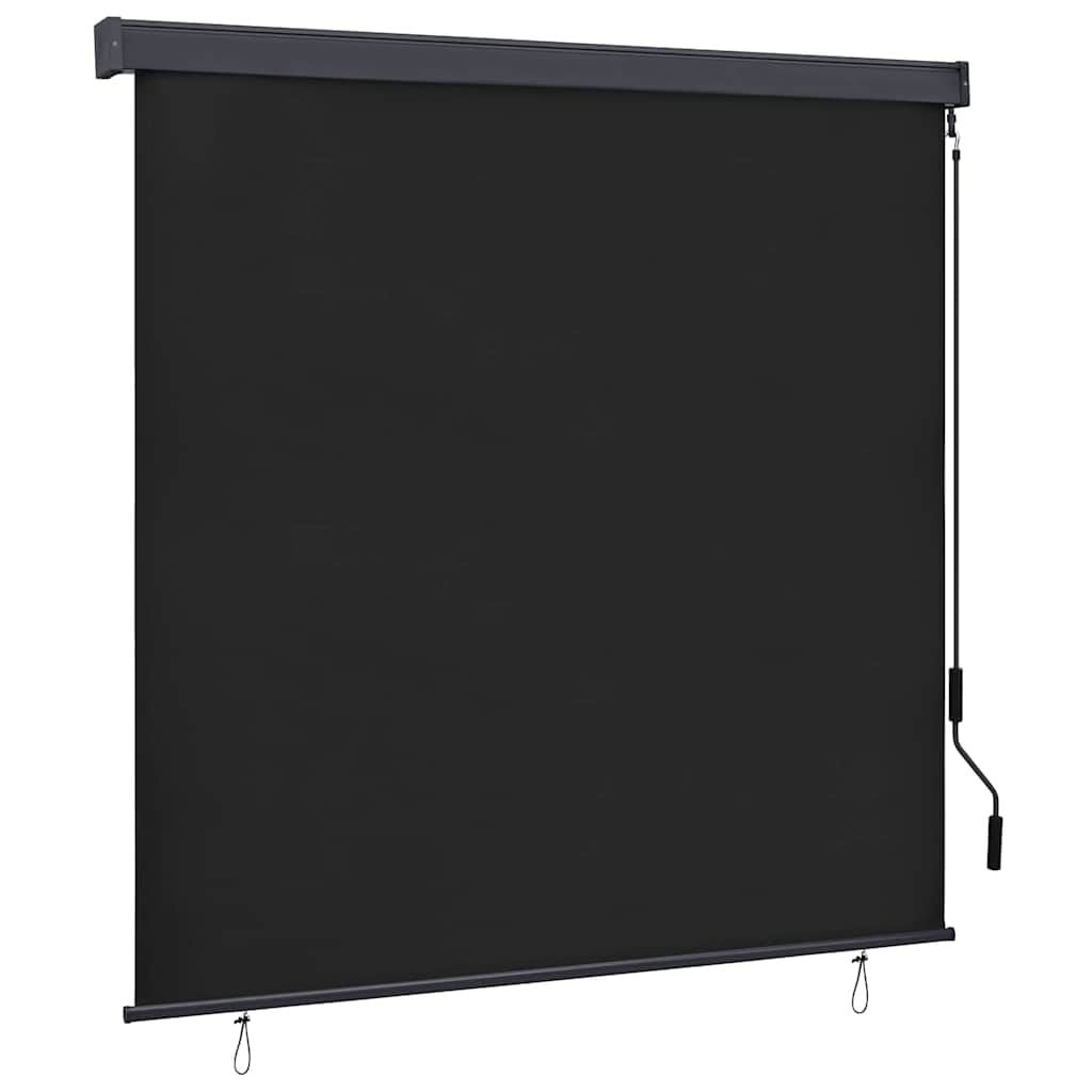 vidaXL Buiten Rolgordijn Gestreept Antraciet 180 x 250 cm Stof