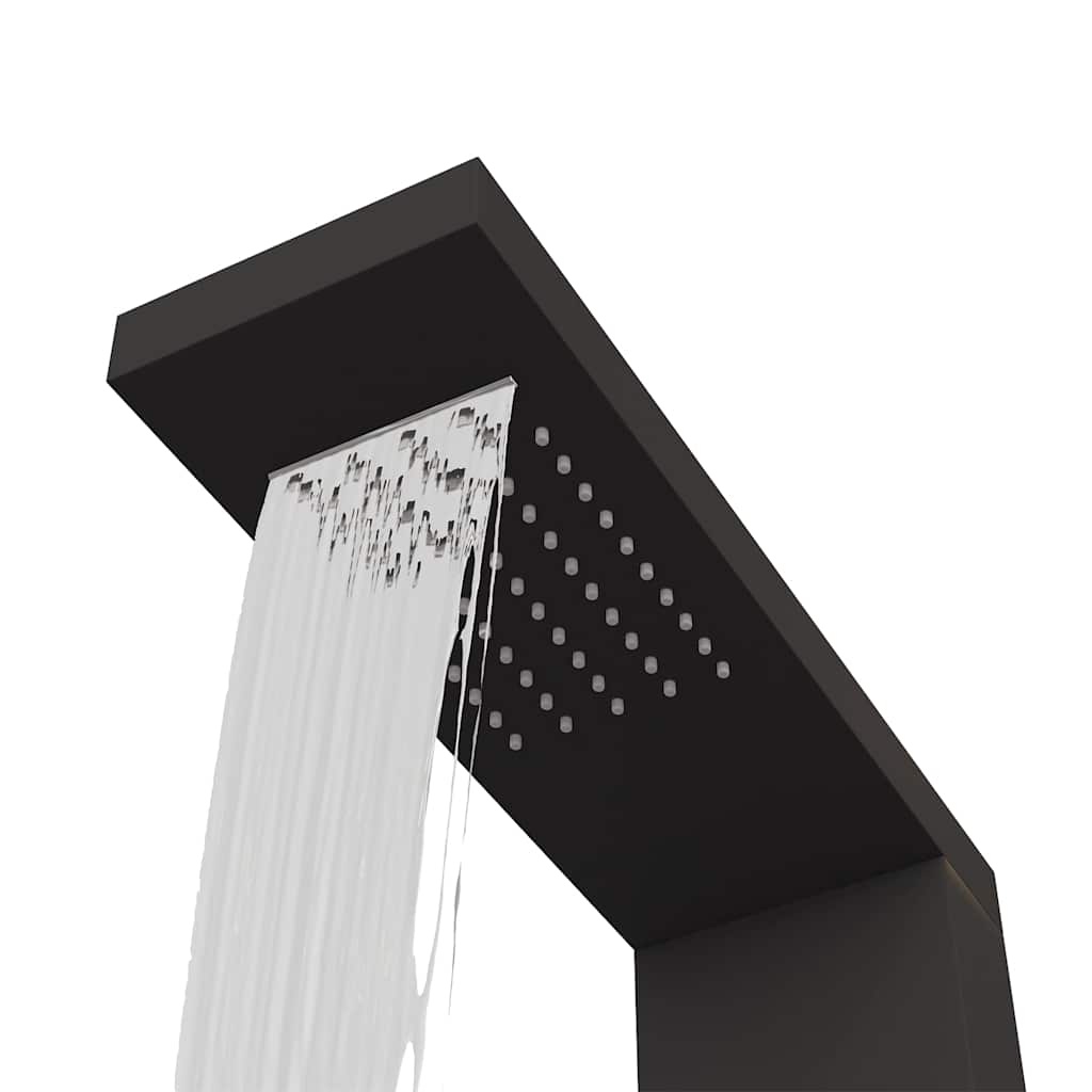 vidaXL Douchepaneelsysteem aluminium zwart