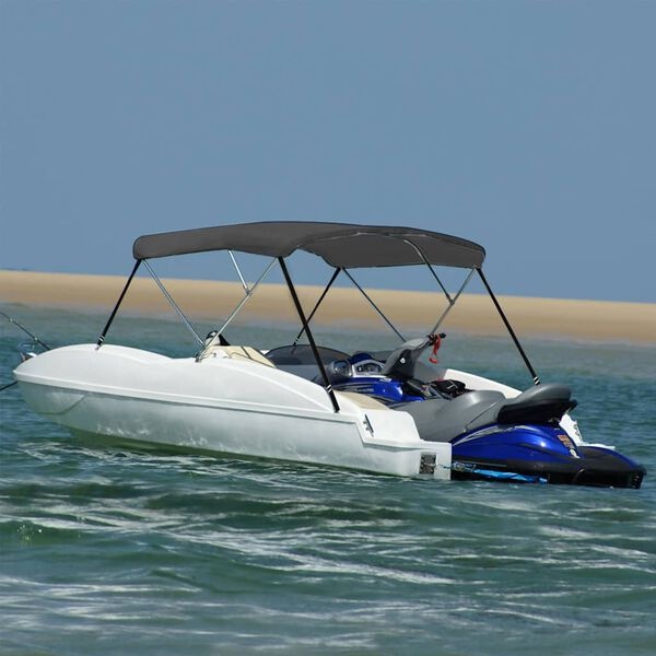 vidaXL Biminitop 3-boogs 183x140x137 cm antracietkleurig