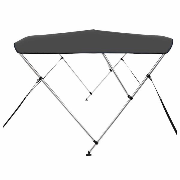 vidaXL Biminitop 3-boogs 183x140x137 cm antracietkleurig