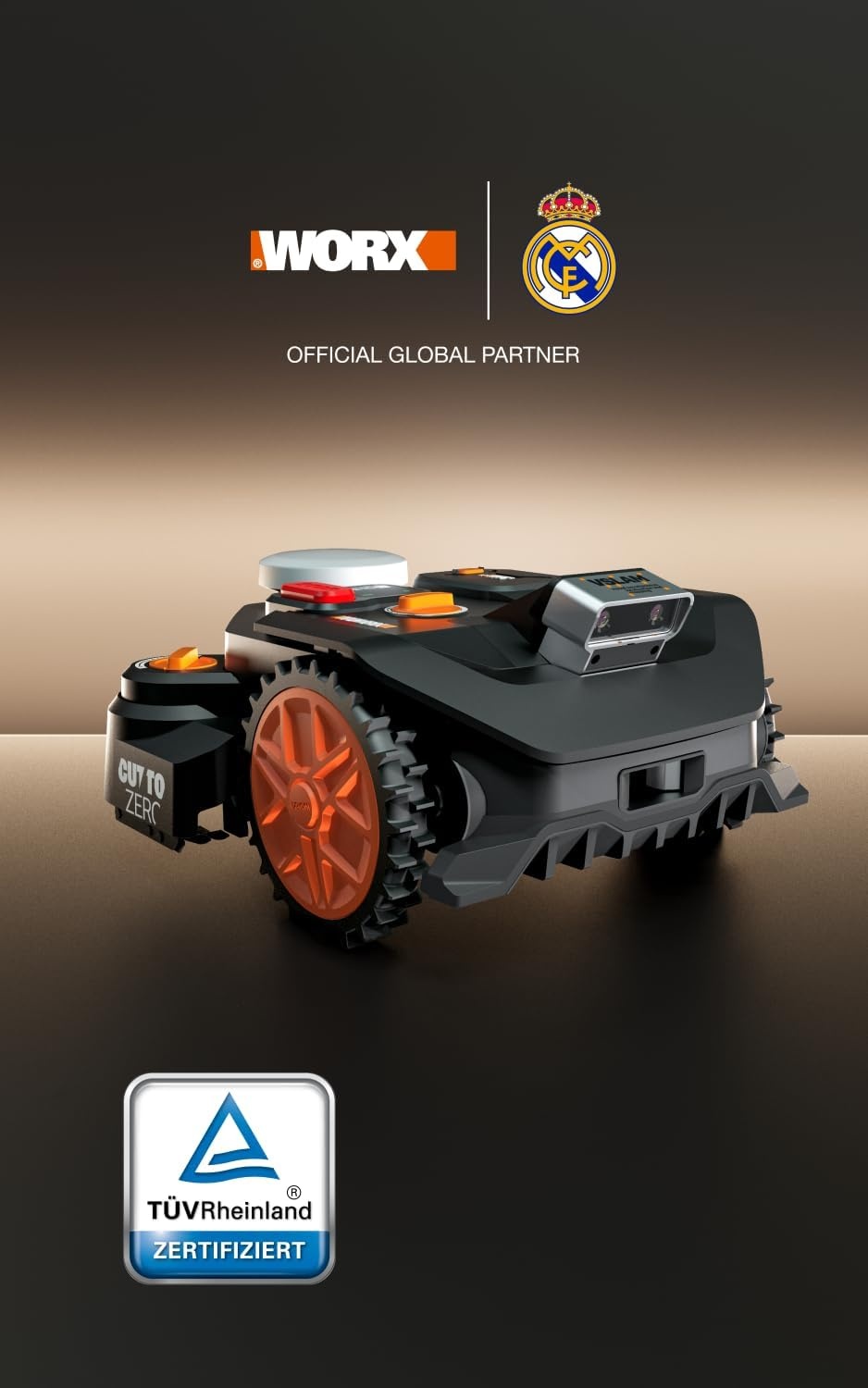 Worx Landroid Vision Cloud WR306E 2WD Robotmaaier voor 600m² - Zwart