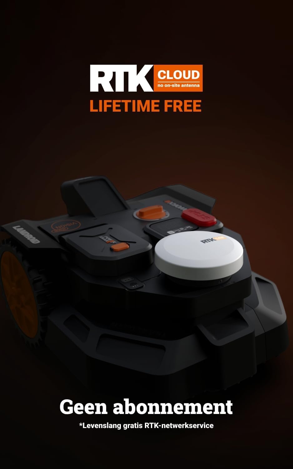 Worx Landroid Vision Cloud WR306E 2WD Robotmaaier voor 600m² - Zwart