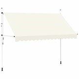 vidaXL Luifel handmatig uittrekbaar 350 cm crème