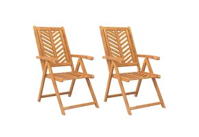 VidaXL Tuinstoelen 2x Verstelbaar Acaciahout 35% Korting