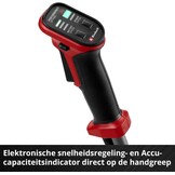 Einhell Professional Accu-Bosmaaier GP-BC 36/430 Li BL-Solo - 43 cm snijbreedte - Rood