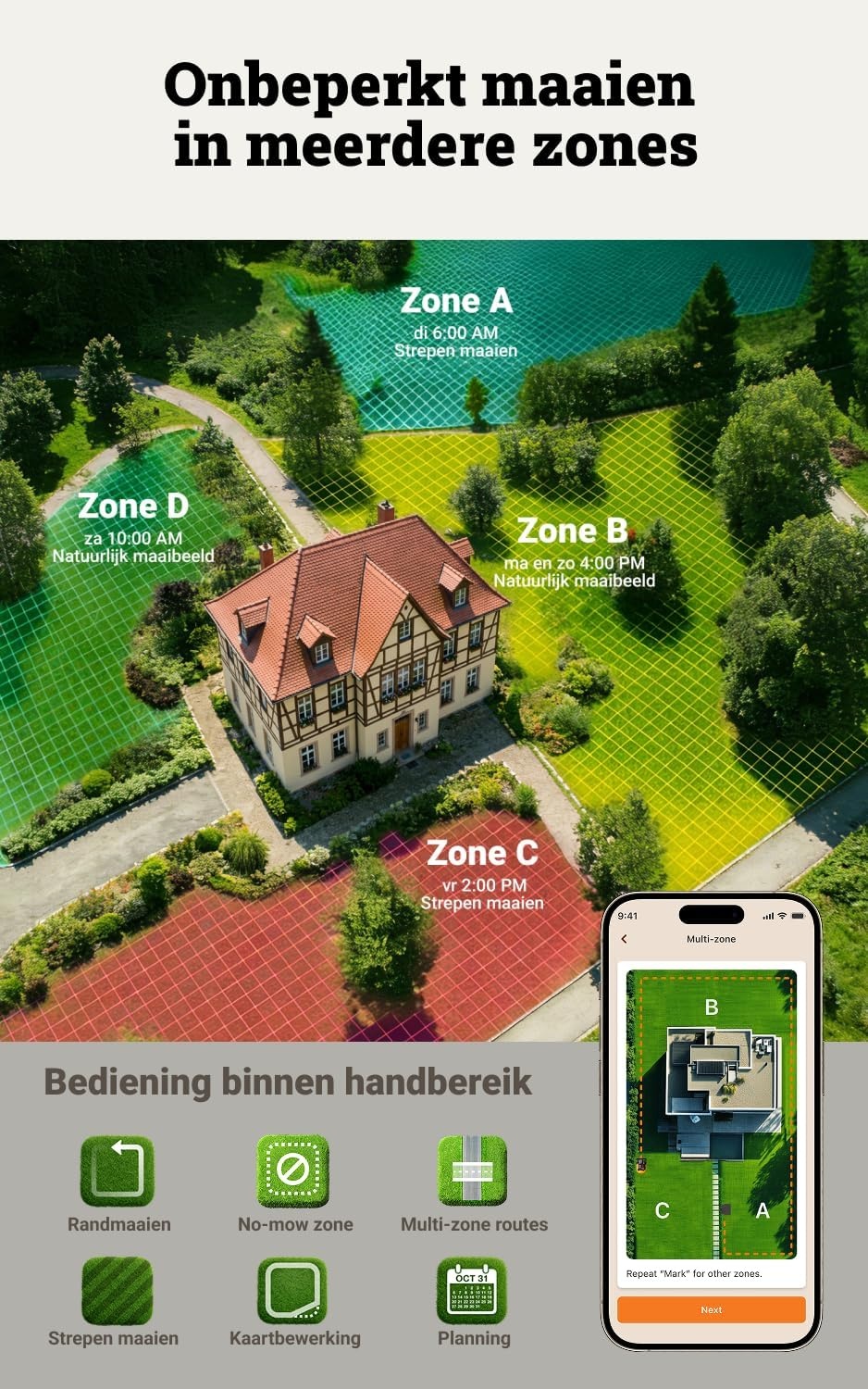 WORX Landroid Vision Cloud WR304E Robotmaaier - Zwart - Geschikt voor 400 m²
