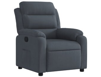 Verstelbare Fluwele Fauteuil Donkergrijs - 35% Korting