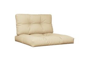 Palletkussens Beige Stof 2 stuks - 34% Korting