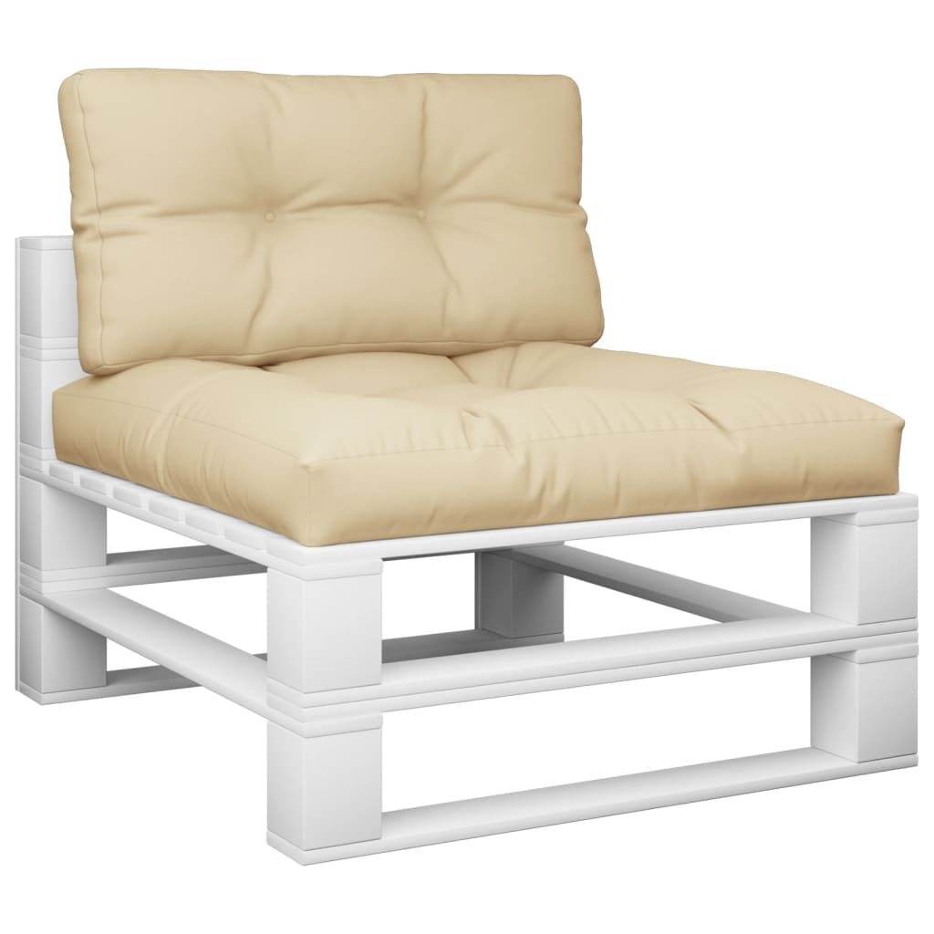 vidaXL Palletkussens 2 st stof beige