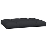 vidaXL Palletkussens 2 st stof zwart