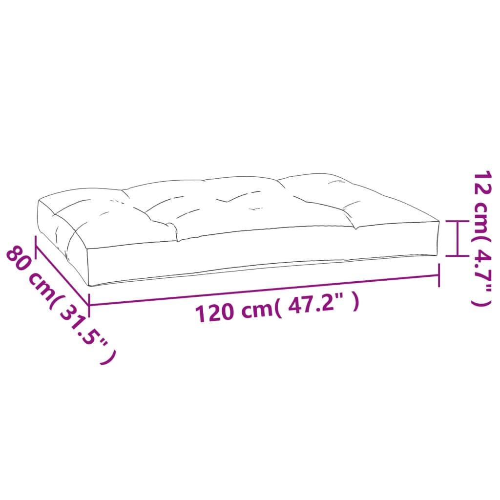 vidaXL Palletkussens 2 st stof zwart