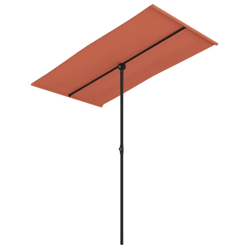 Parasol Terracotta Aluminium Paal 180x110 cm - 33% Korting