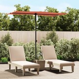 Parasol Terracotta Aluminium Paal 180x110 cm - 33% Korting