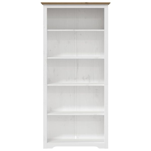 vidaXL Boekenkast 5-laags BODO 82x40x173 cm massief grenenhout bruin