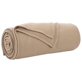 VidaXL Fleece Plaid Camel 170 x 130 cm - 31% Korting
