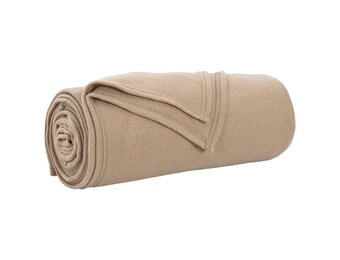 VidaXL Fleece Plaid Camel 170 x 130 cm - 31% Korting