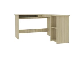 L-vormig Hoekbureau 120x140x75cm Sonoma Eiken - 55% Korting!