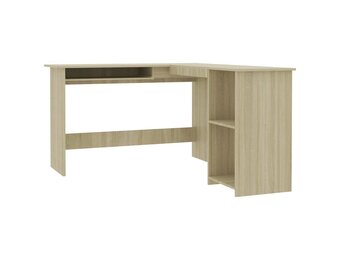 vidaXL Hoekbureau L-vormig 120x140x75cm bewerkt hout sonoma eikenkleur