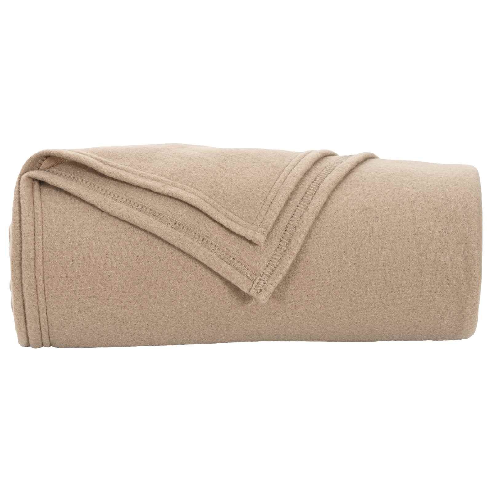 VidaXL Fleece Plaid Camel 170 x 130 cm - 31% Korting