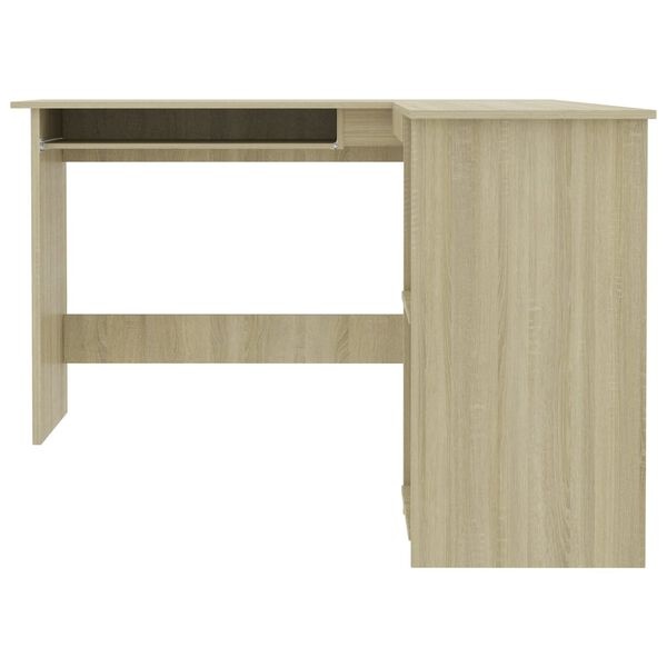 vidaXL Hoekbureau L-vormig 120x140x75cm bewerkt hout sonoma eikenkleur