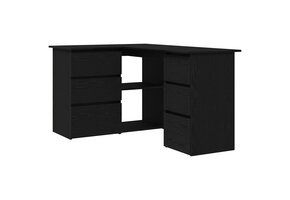 Bureau met Lade Zwart Eiken 60% Korting