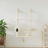Kattenmeubel met Krabpaal - Wandmontage - Crème (34% Korting)