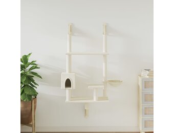 Kattenmeubel met Krabpaal - Wandmontage - Crème (34% Korting)