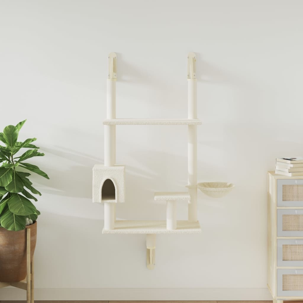 Kattenmeubel met Krabpaal - Wandmontage - Crème (34% Korting)