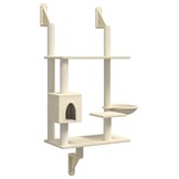 Kattenmeubel met Krabpaal - Wandmontage - Crème (34% Korting)