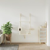 Kattenmeubel met Krabpaal - Wandmontage - Crème (34% Korting)