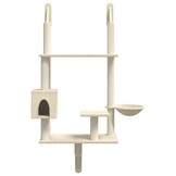Kattenmeubel met Krabpaal - Wandmontage - Crème (34% Korting)