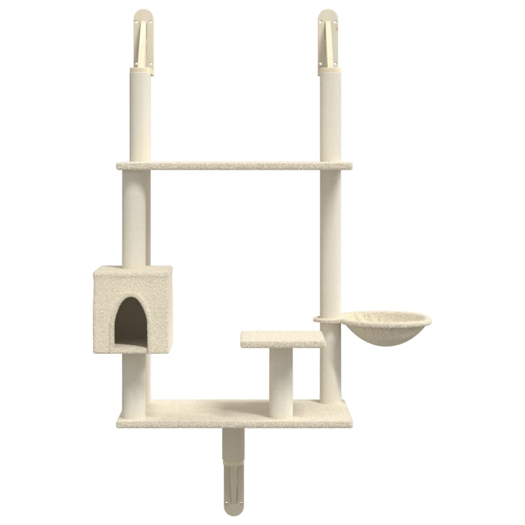 Kattenmeubel met Krabpaal - Wandmontage - Crème (34% Korting)