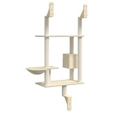 Kattenmeubel met Krabpaal - Wandmontage - Crème (34% Korting)
